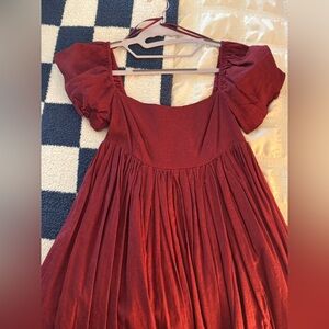 Mabel boutique maroon babydoll dress